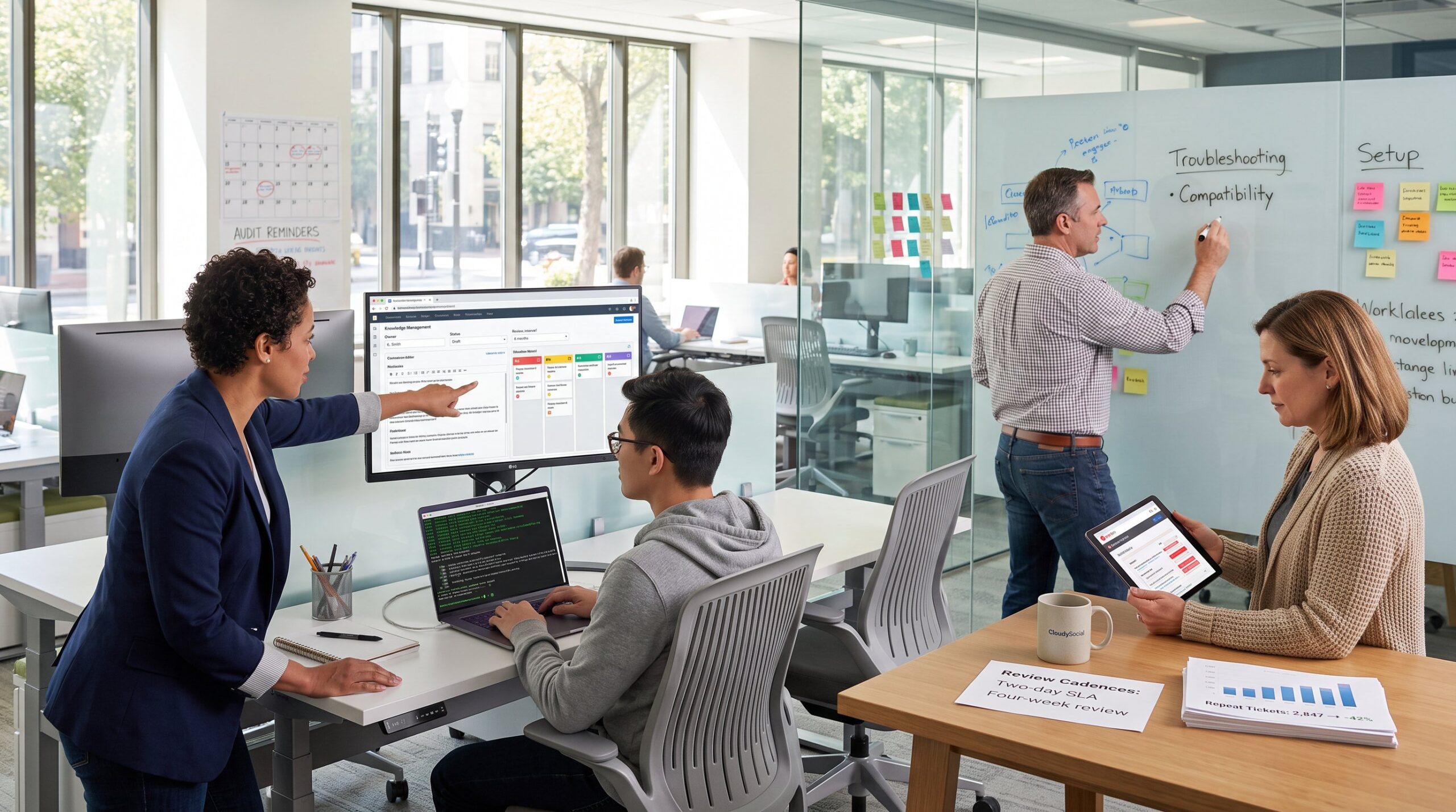 How the CloudySocial Team Organizes Tech Help Content