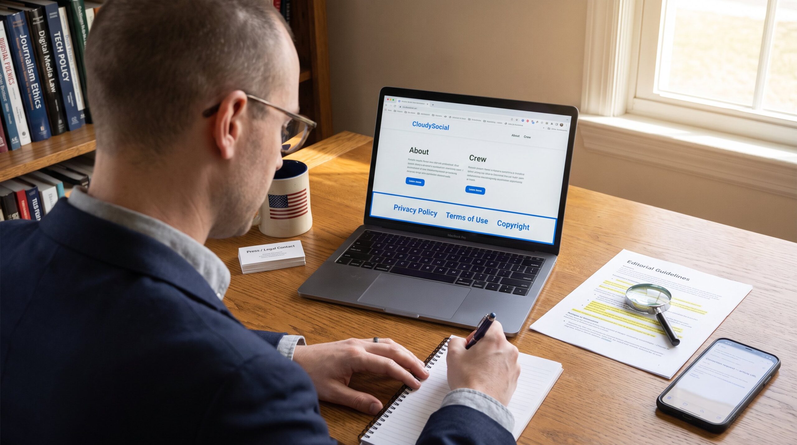 Where to Find CloudySocial's Editorial and Legal Information